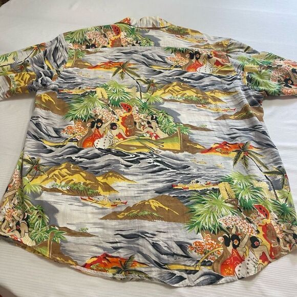 Step In Style Vintage Hawaiian Short Sleeve Button Up Shirt XL See Measurements - Picture 5 of 7